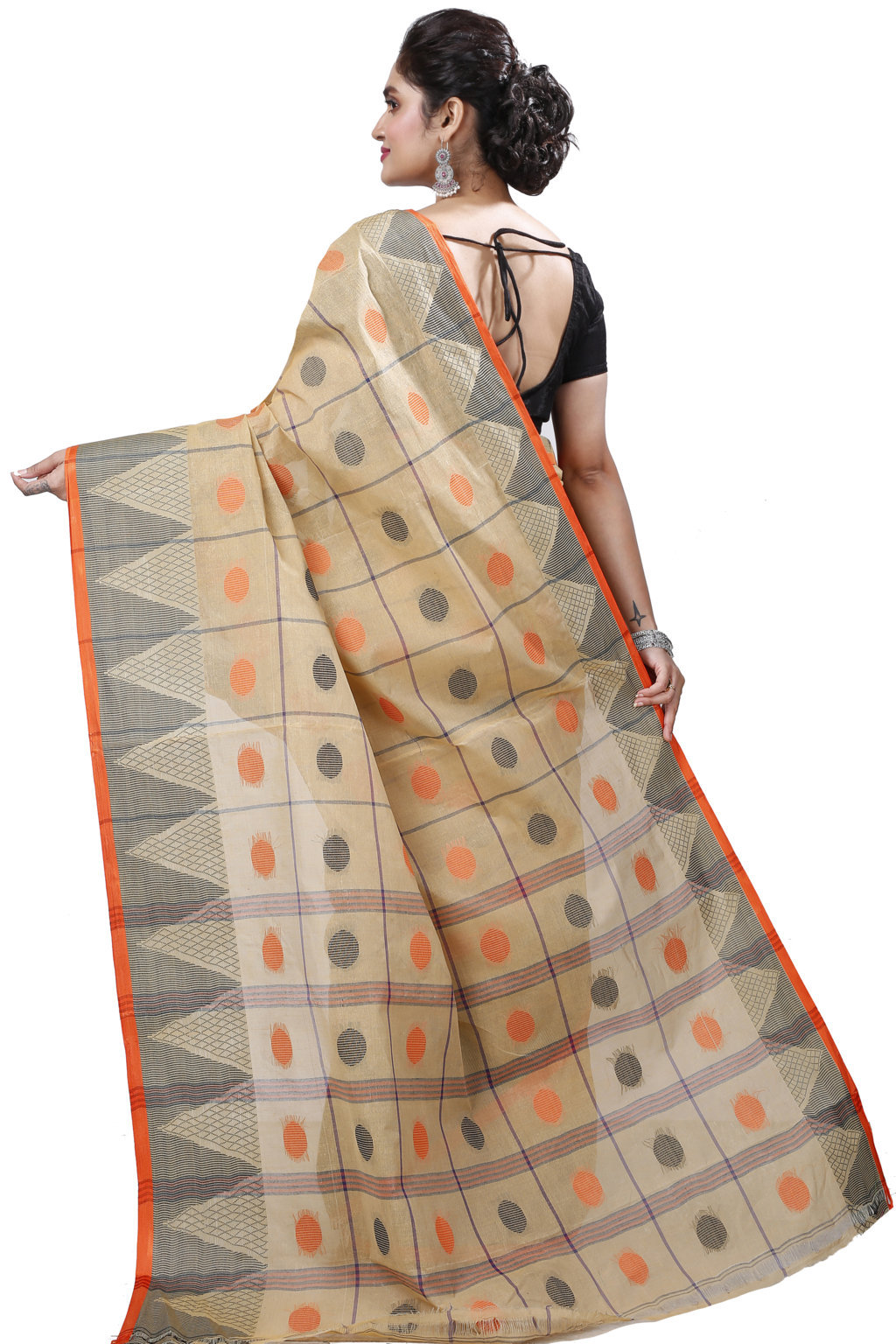 Light Brown Pure Cotton Rebeka Tant Saree (1009)